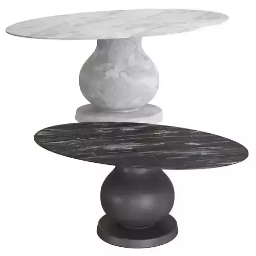 Slide Ottocento elliptical dining table