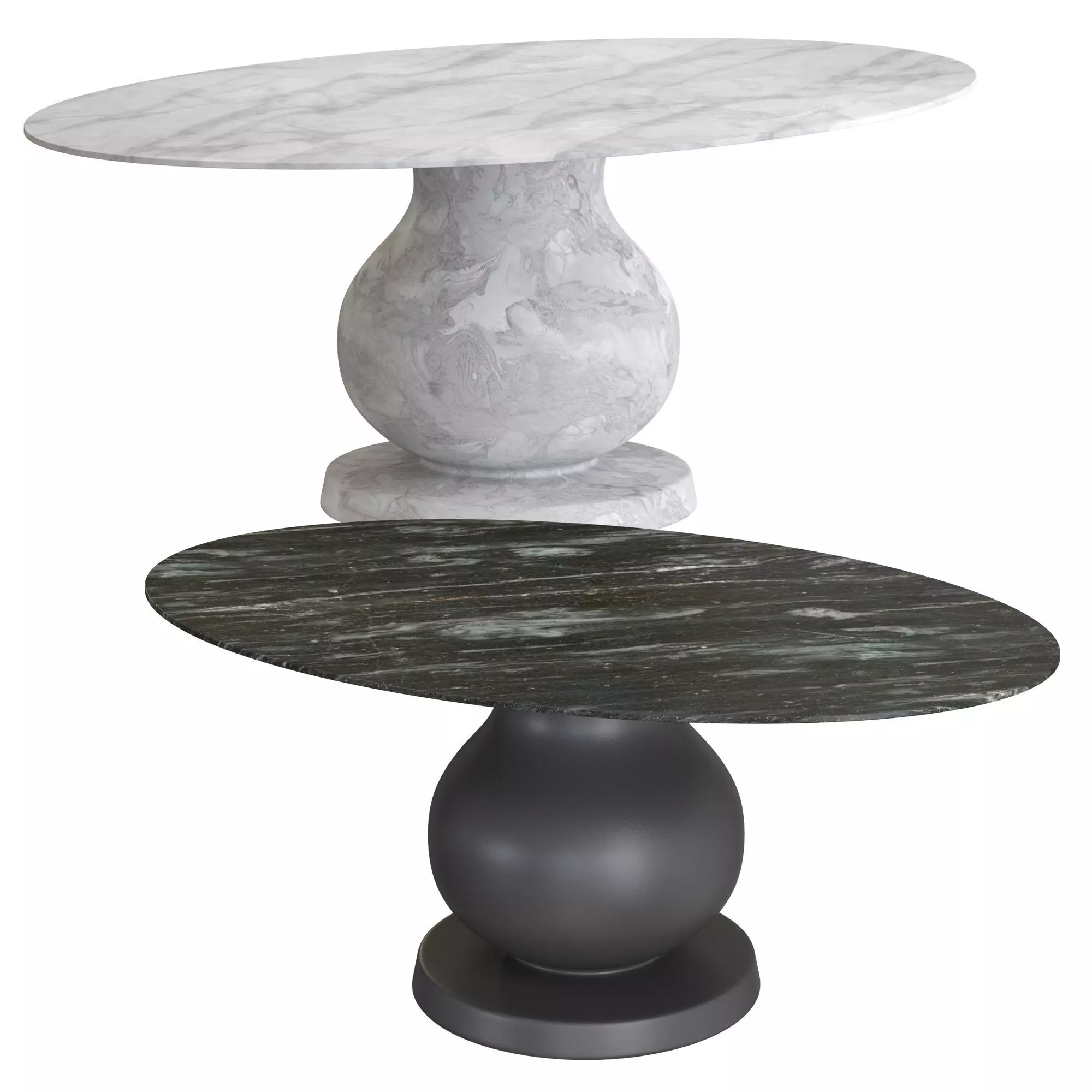 Slide Ottocento elliptical dining table 3D model_0