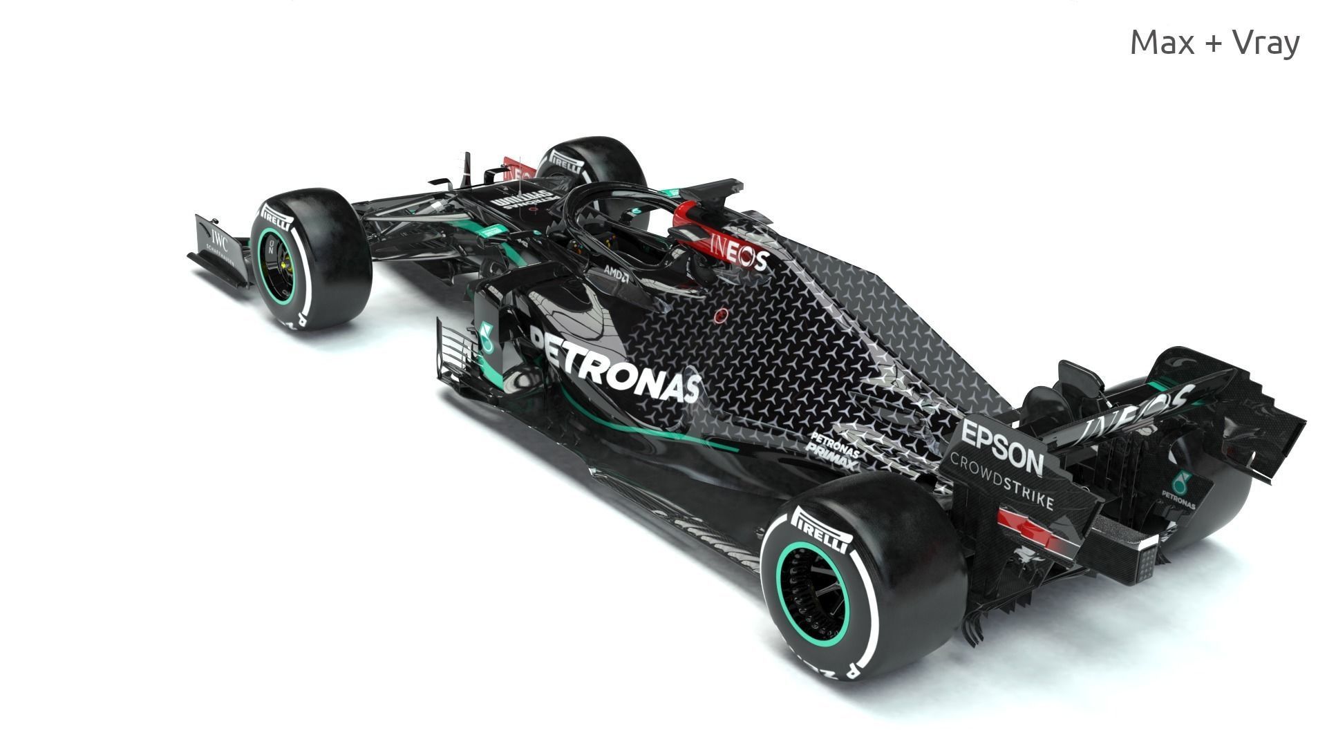 F1 Mercedes W11 2020 3D model_3