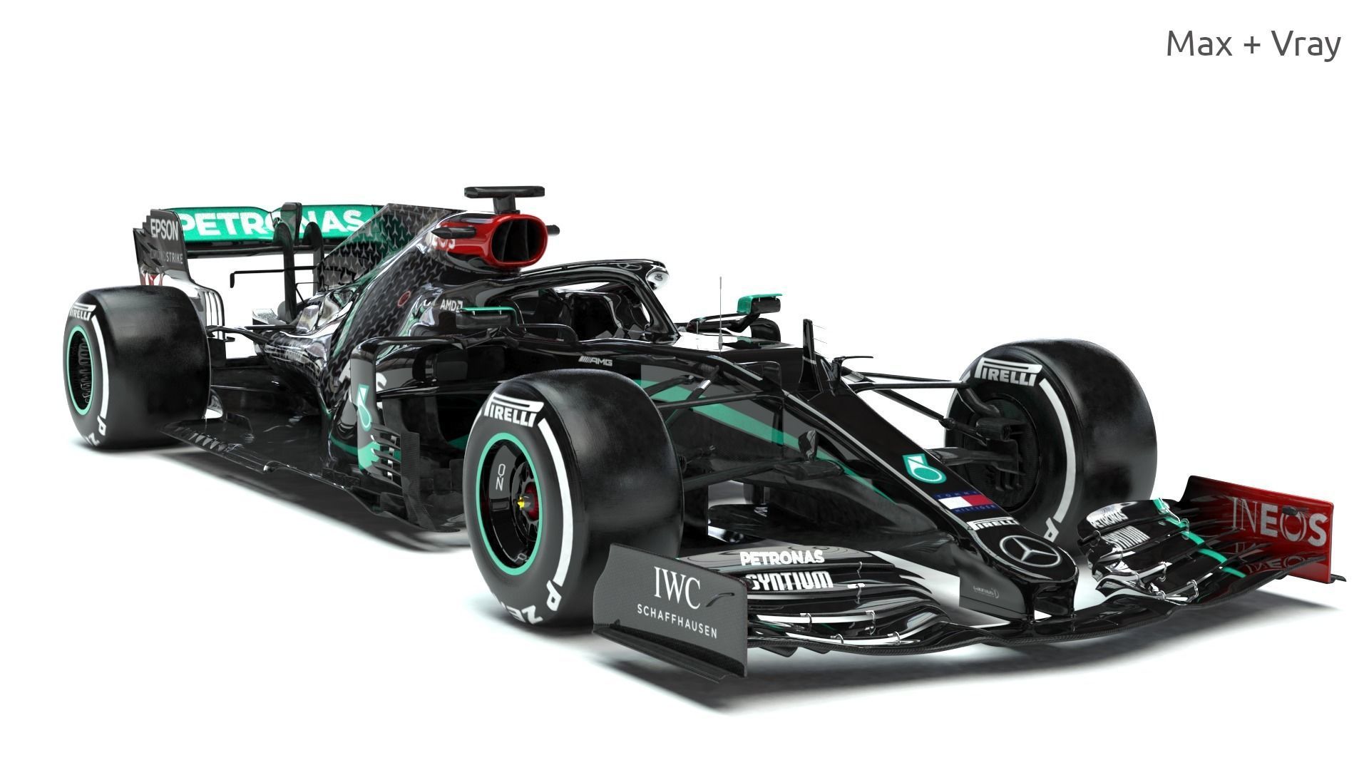 F1 Mercedes W11 2020 3D model_1