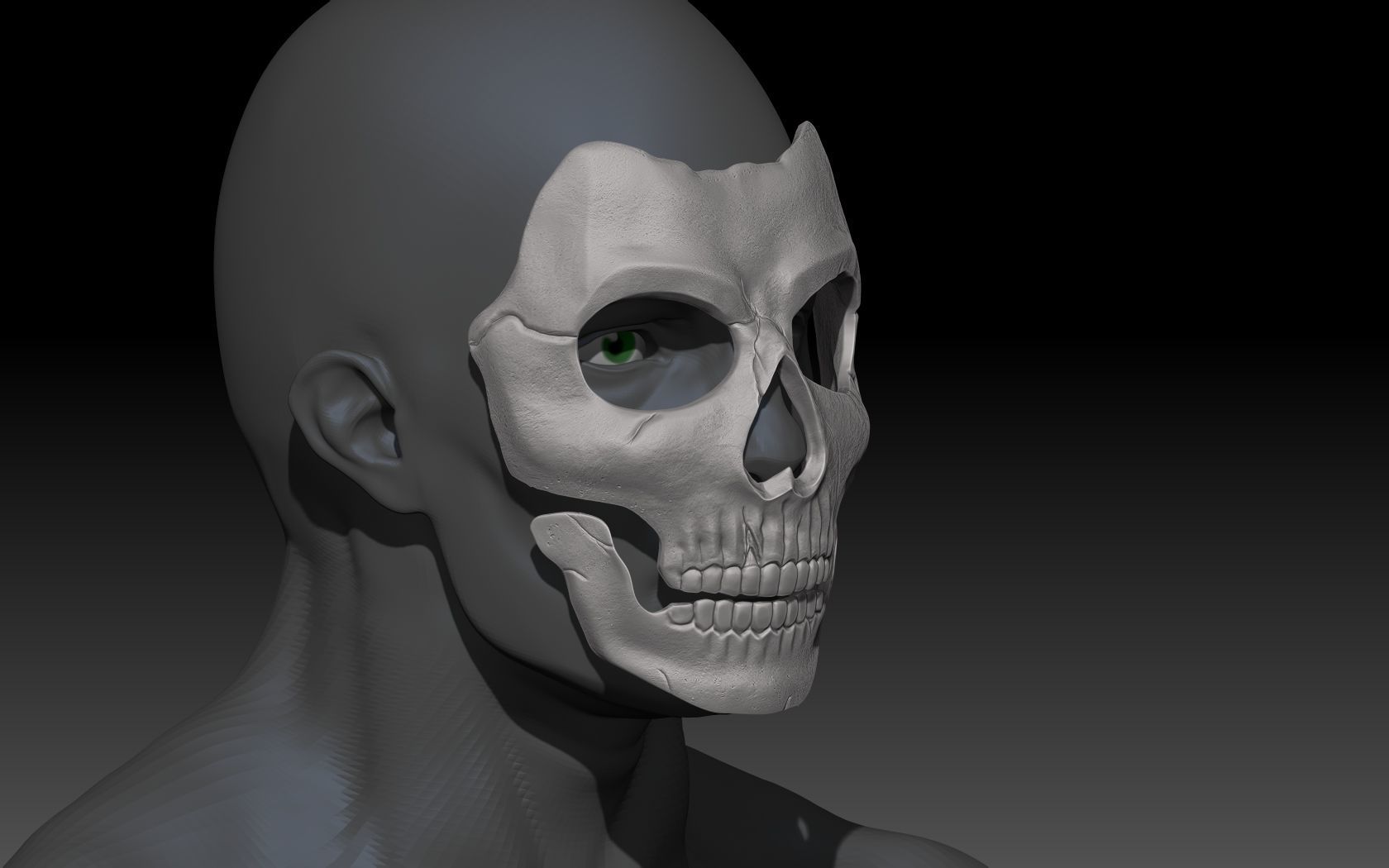 Ghost mask 3D print model 3D print model_7