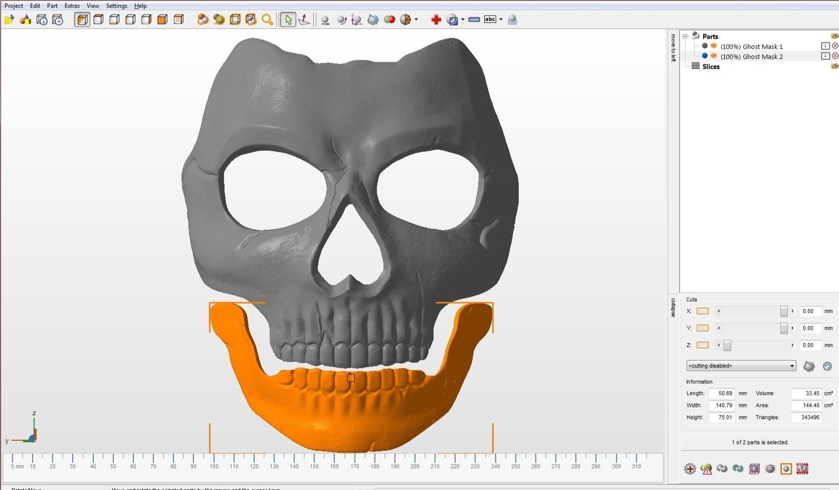 Ghost mask 3D print model 3D print model_16
