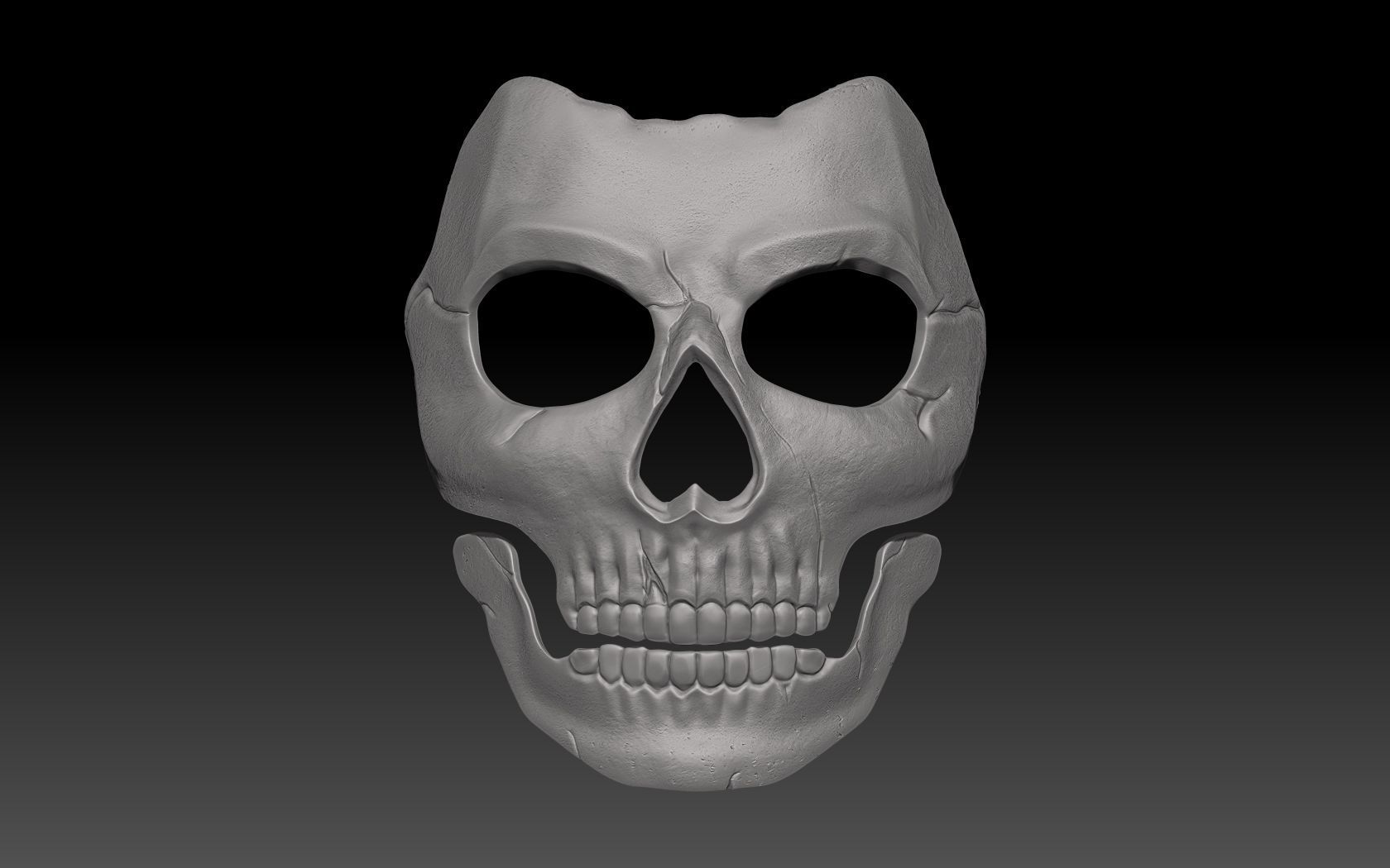 Ghost mask 3D print model 3D print model_3