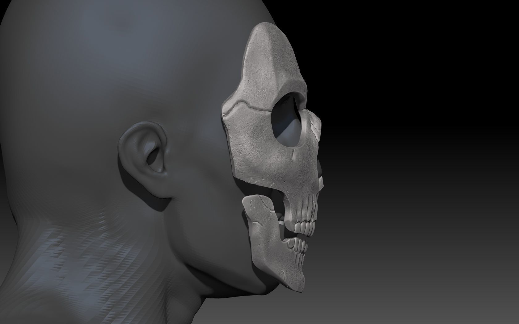 Ghost mask 3D print model 3D print model_6