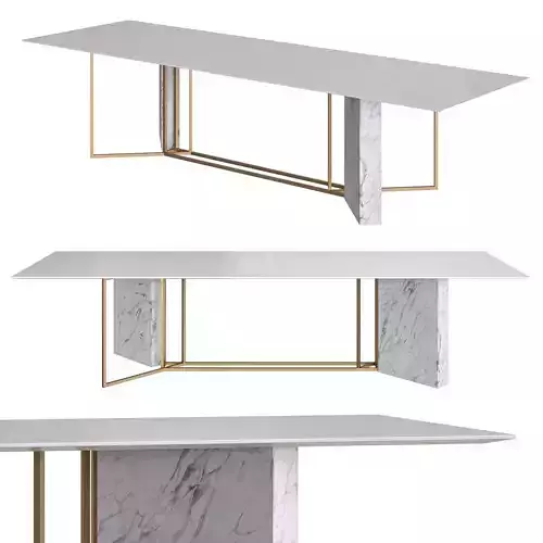 Meridiani Shine Amadeus dining table