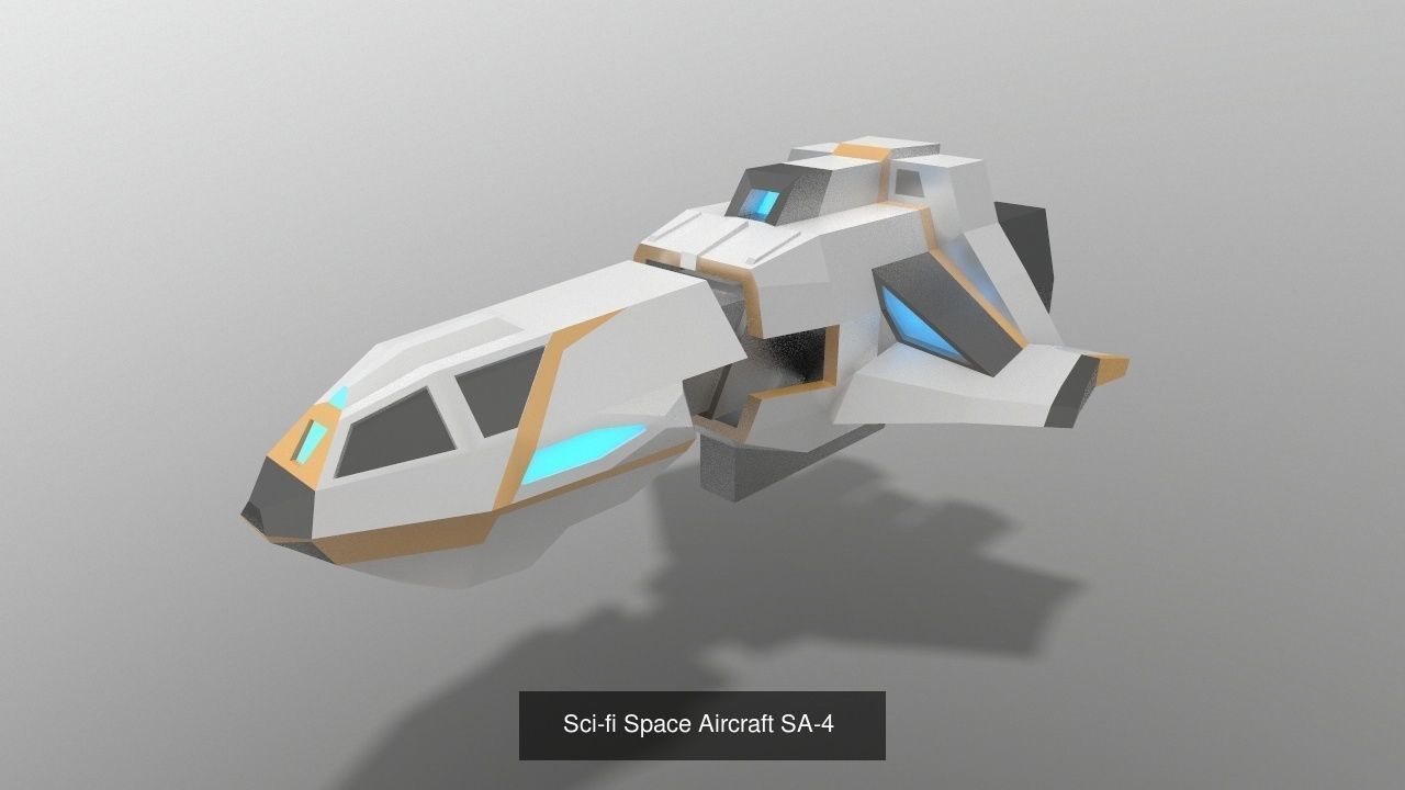Sci-fi Space Aircraft SA 3D Model Collection_7