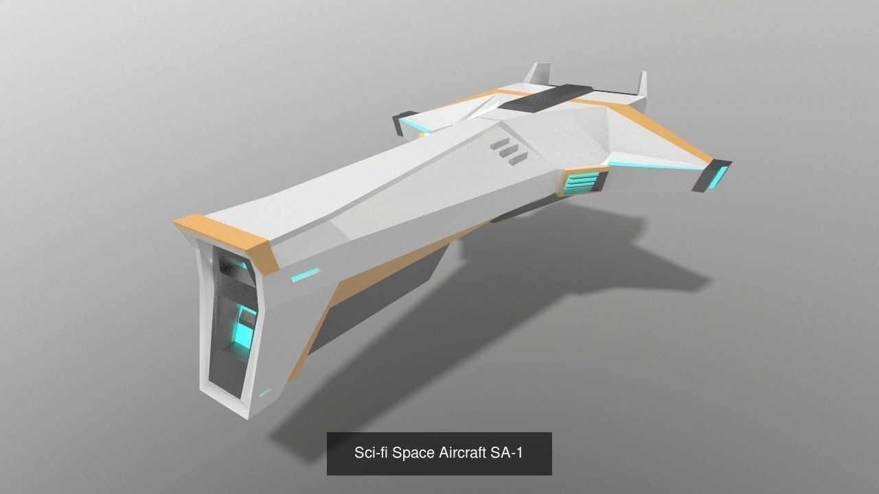 Sci-fi Space Aircraft SA 3D Model Collection_4
