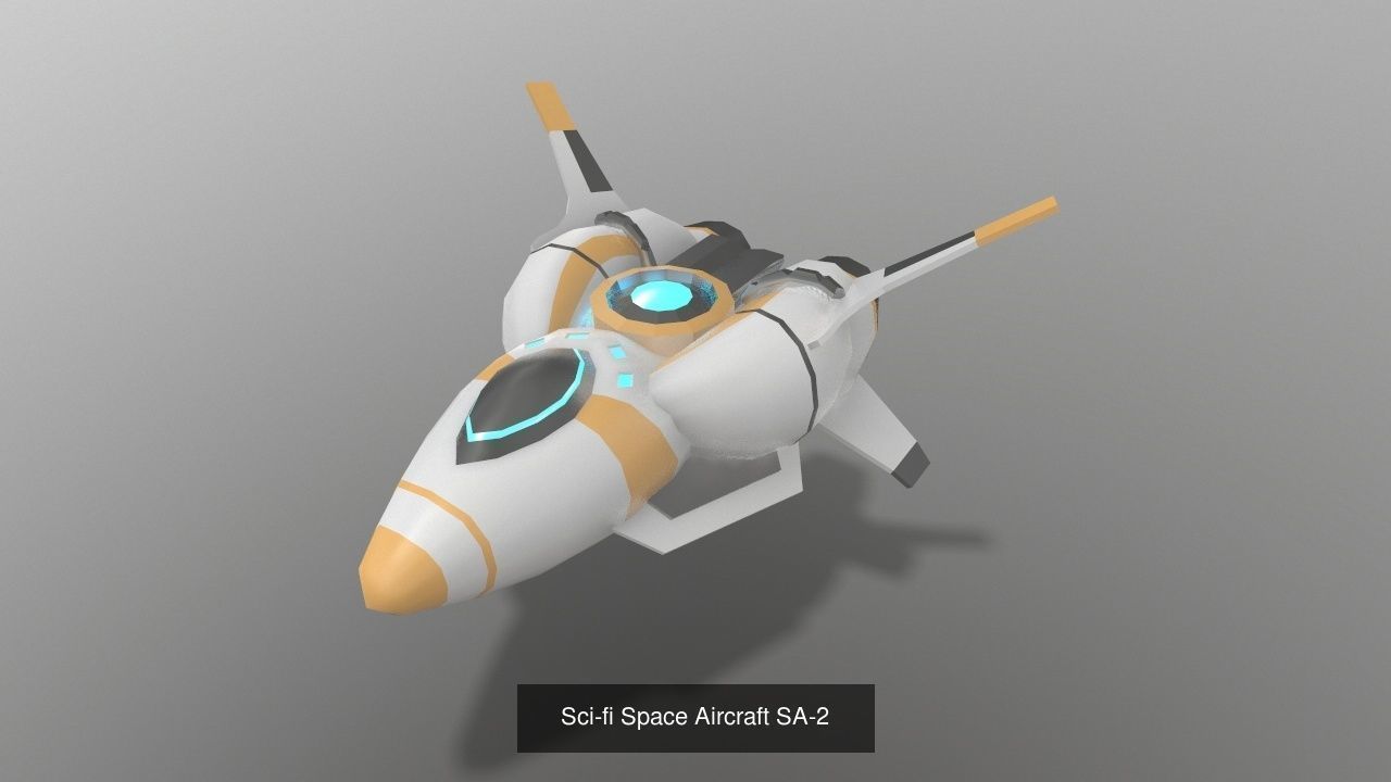 Sci-fi Space Aircraft SA 3D Model Collection_5