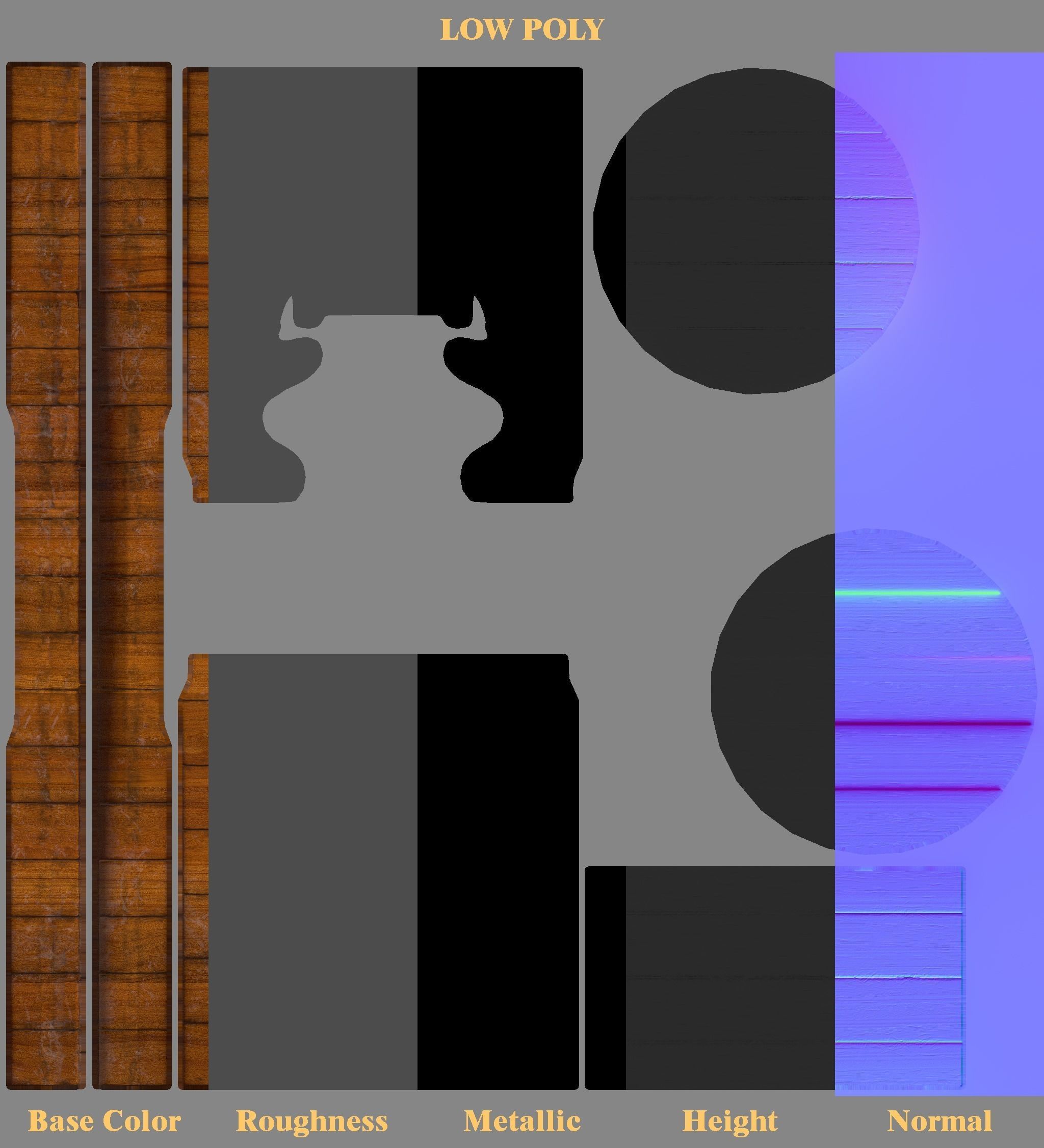 Barrels Package Low-poly 3D model_29