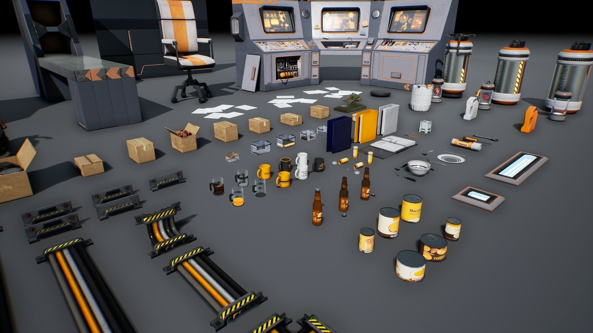 Stylized Sci-Fi pack Low-poly 3D model_13