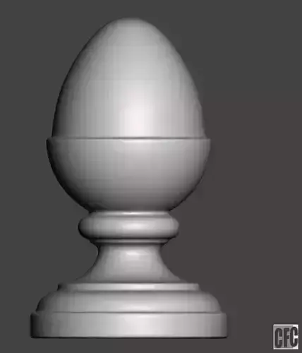WoodCarving Finial - 3d model for CNC - FinialCFC02 3D print model
