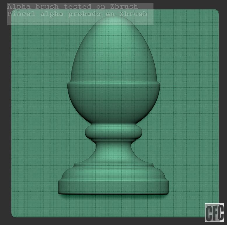 WoodCarving Finial - 3d model for CNC - FinialCFC02 3D print model_16