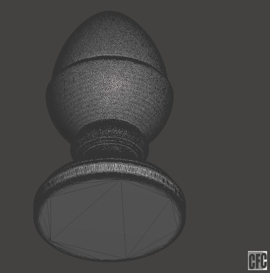 WoodCarving Finial - 3d model for CNC - FinialCFC02 3D print model_4