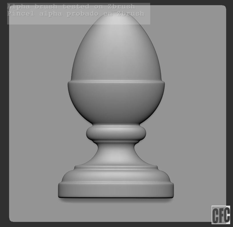 WoodCarving Finial - 3d model for CNC - FinialCFC02 3D print model_13