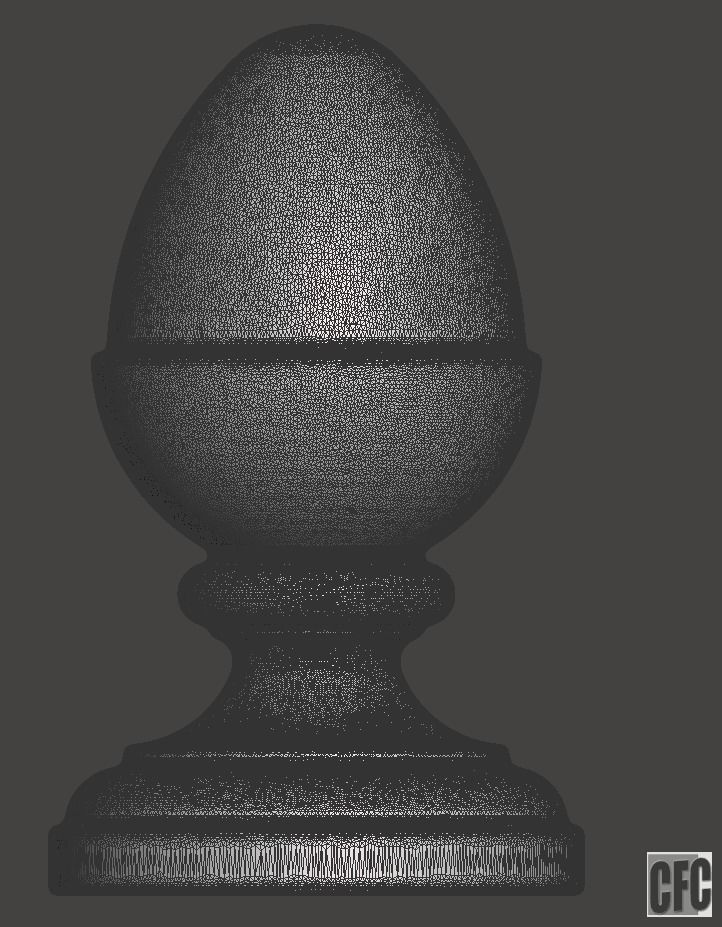 WoodCarving Finial - 3d model for CNC - FinialCFC02 3D print model_6