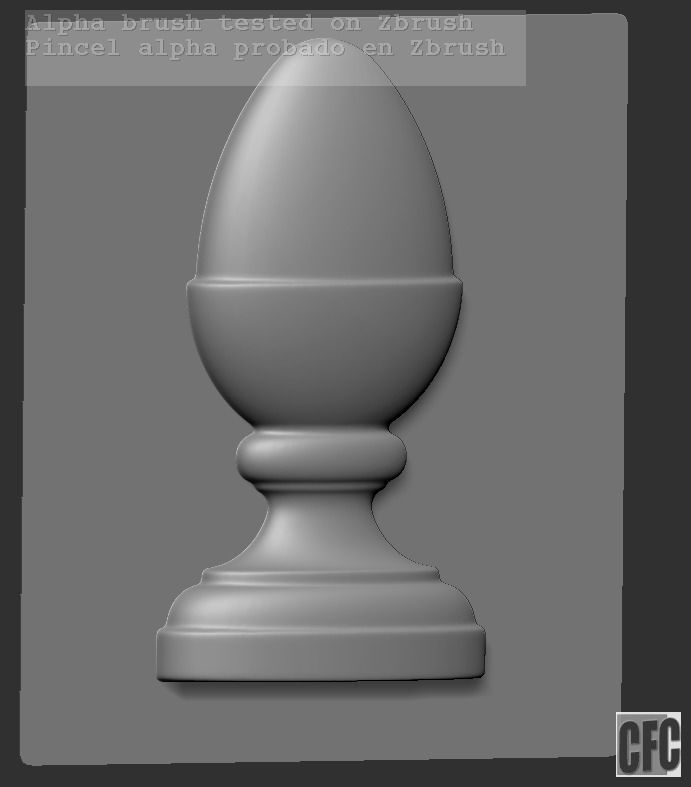 WoodCarving Finial - 3d model for CNC - FinialCFC02 3D print model_14