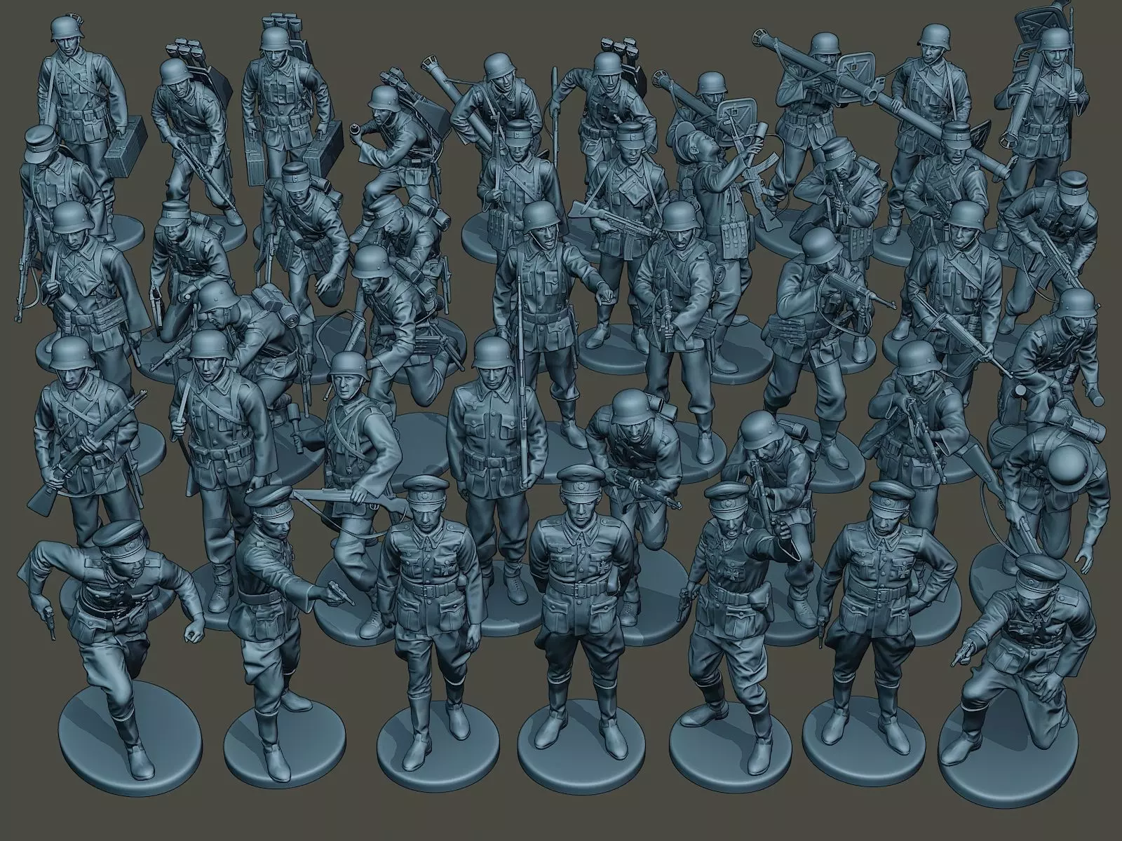 German soldiers ww2 Bundle Pack 1 3D print model_0