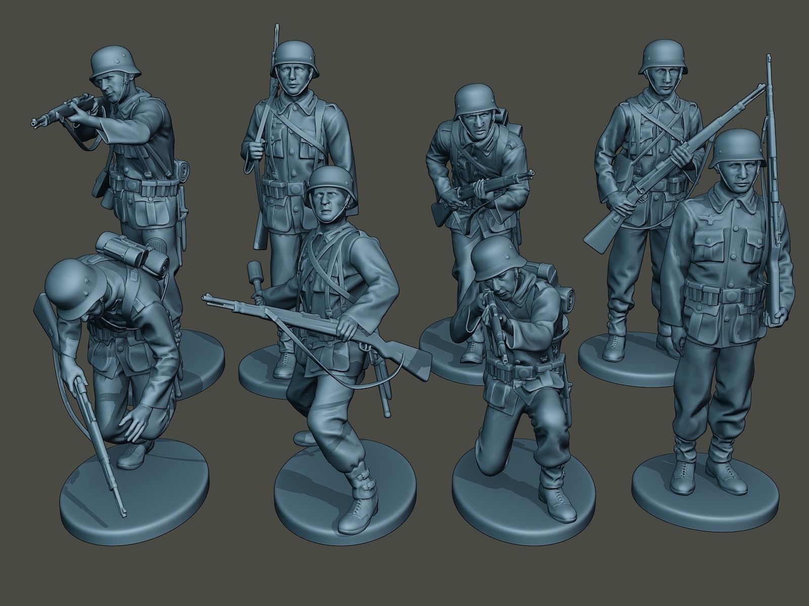 German soldiers ww2 Bundle Pack 1 3D print model_1