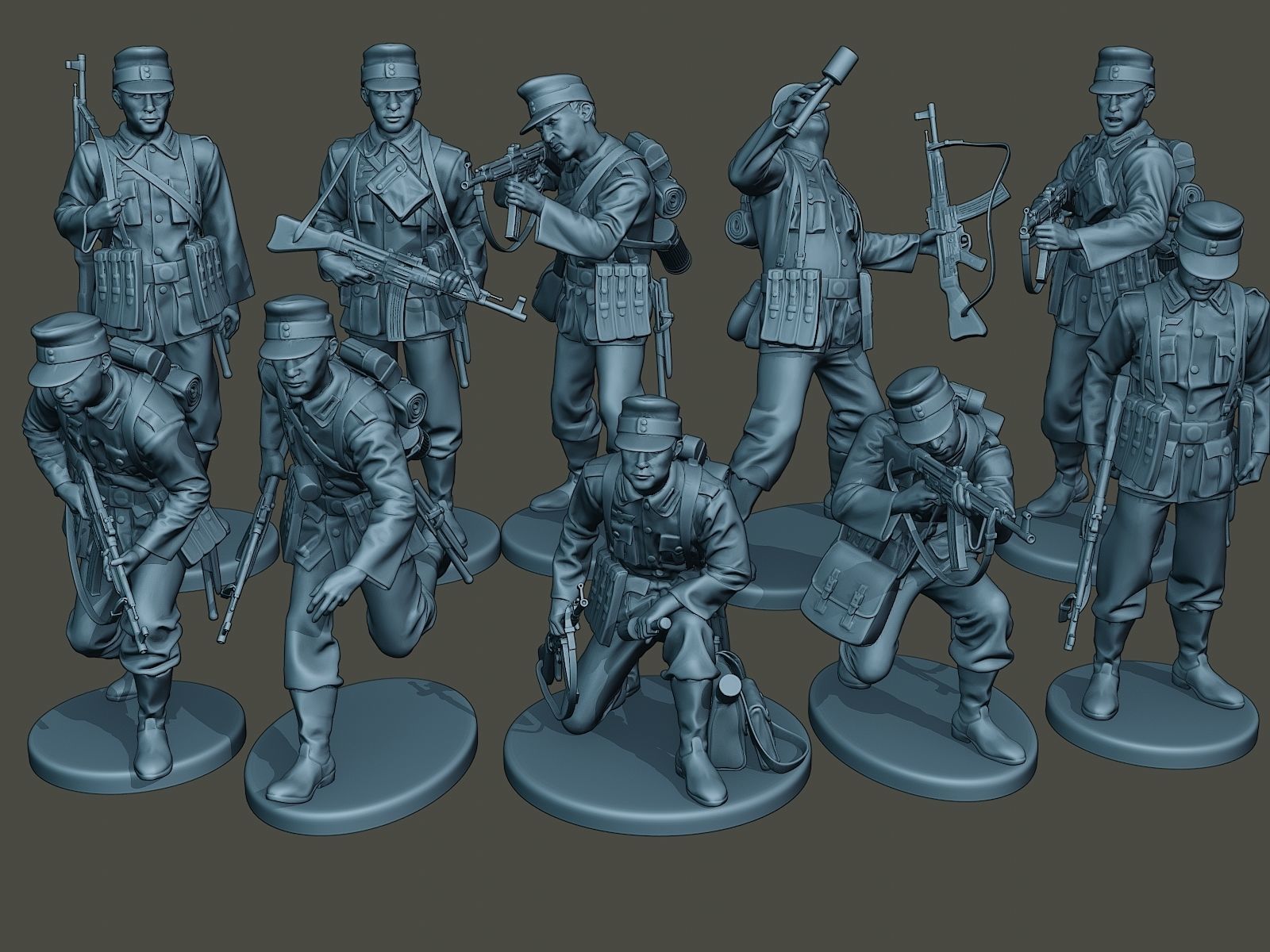 German soldiers ww2 Bundle Pack 1 3D print model_3