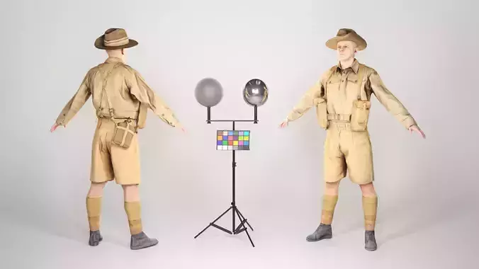 Game ready character of WW 2 Australian soldier 101