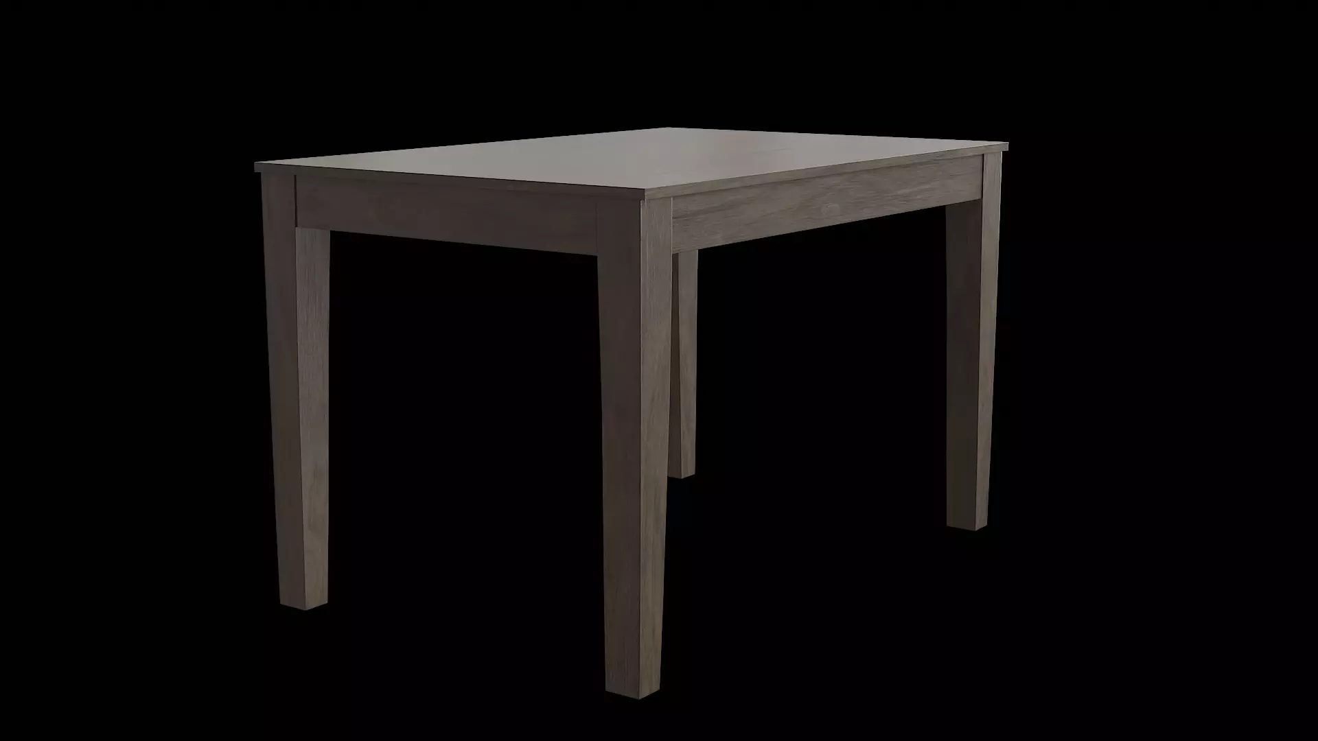 Table wooden 2 Low-poly 3D model_0