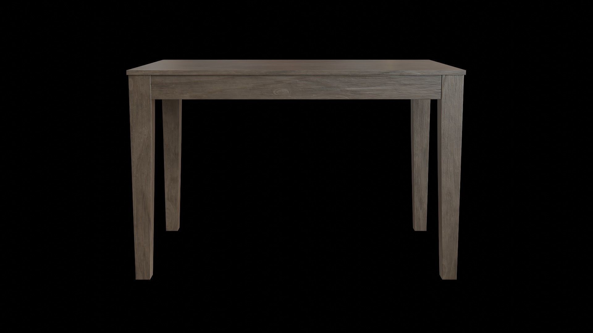 Table wooden 2 Low-poly 3D model_1