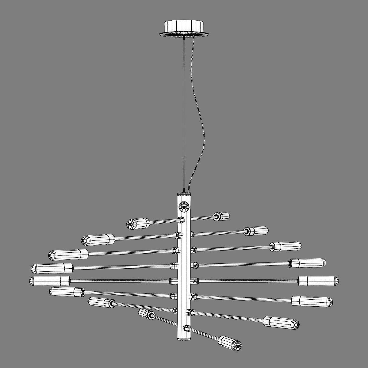 733187 Ragno Lightstar Pendant chandelier 3D model_4