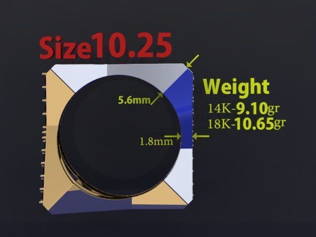 4Y4You gold and diamond ring 3D print model_18