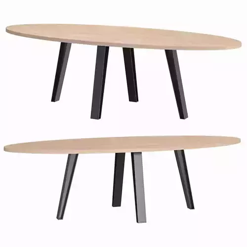 QLiv Side-To-Side Oval Table