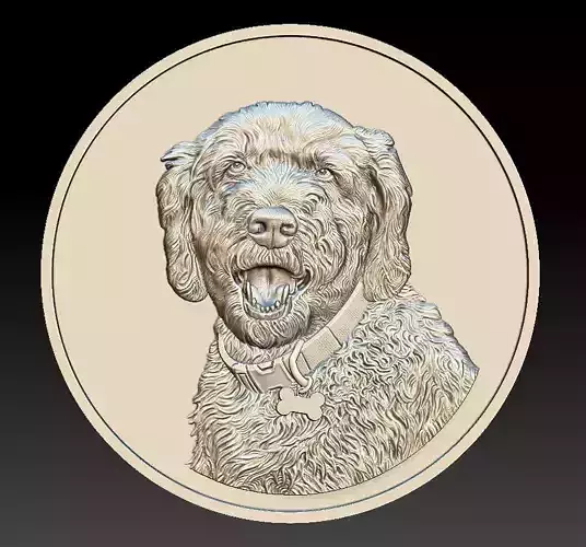 Dog Head Coin - relief - 2020