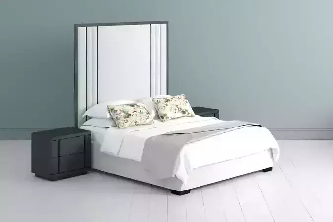 Bed with Night Tables