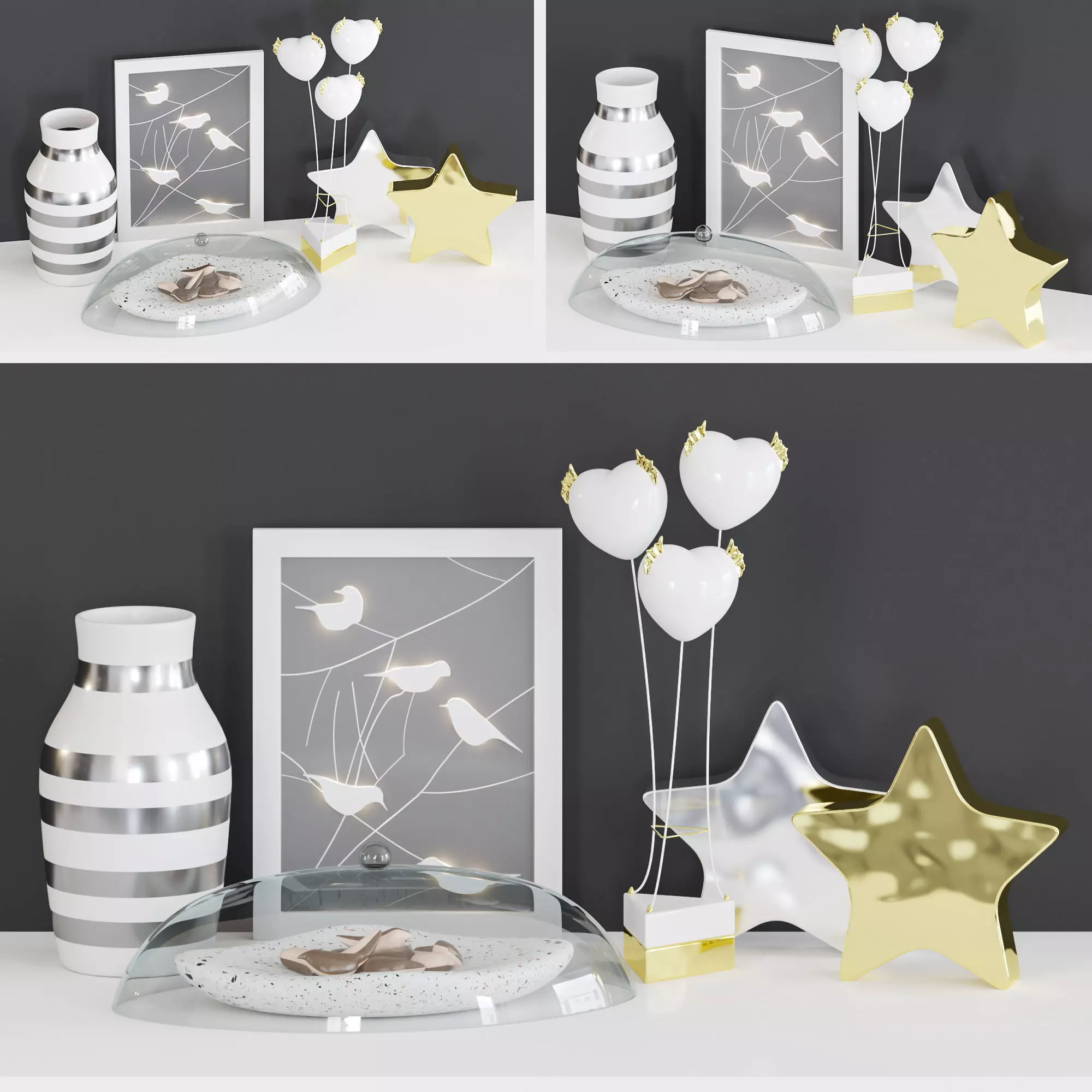 Decor Set Valentines Day 3D model_0