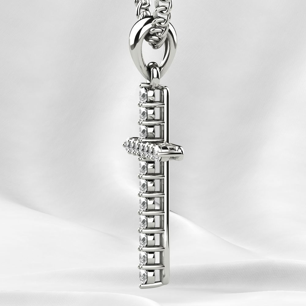 Tiffanys Style Cross Gold Pendant 3D print model_15