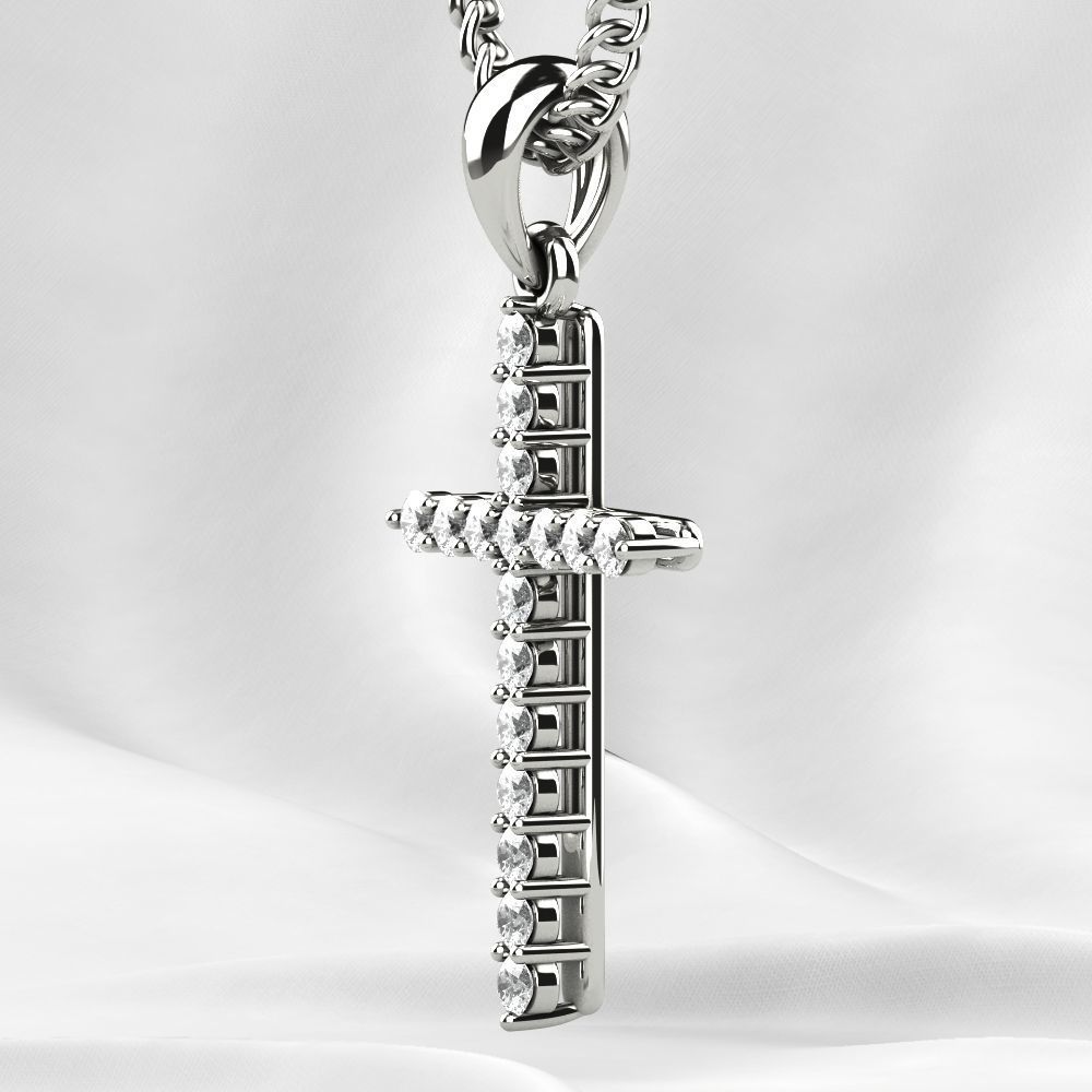 Tiffanys Style Cross Gold Pendant 3D print model_14