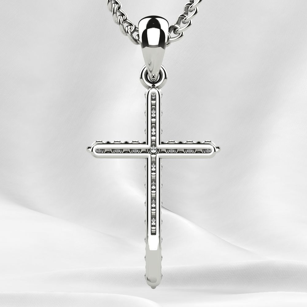 Tiffanys Style Cross Gold Pendant 3D print model_18