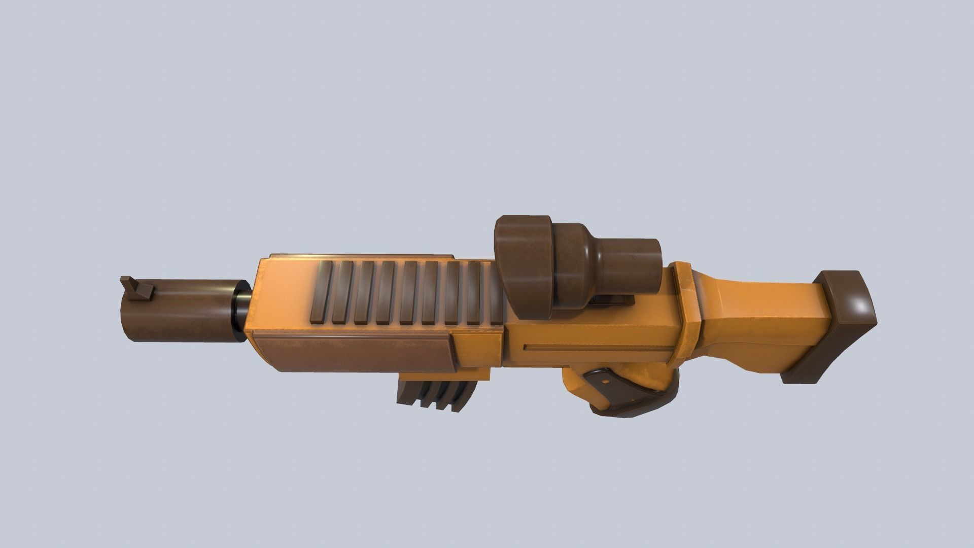 Cartoon Stylized Scar Shotgun 3D model_7