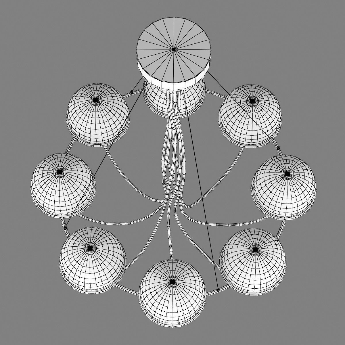 80328x Globo Lightstar Pendant chandelier 3D model_11