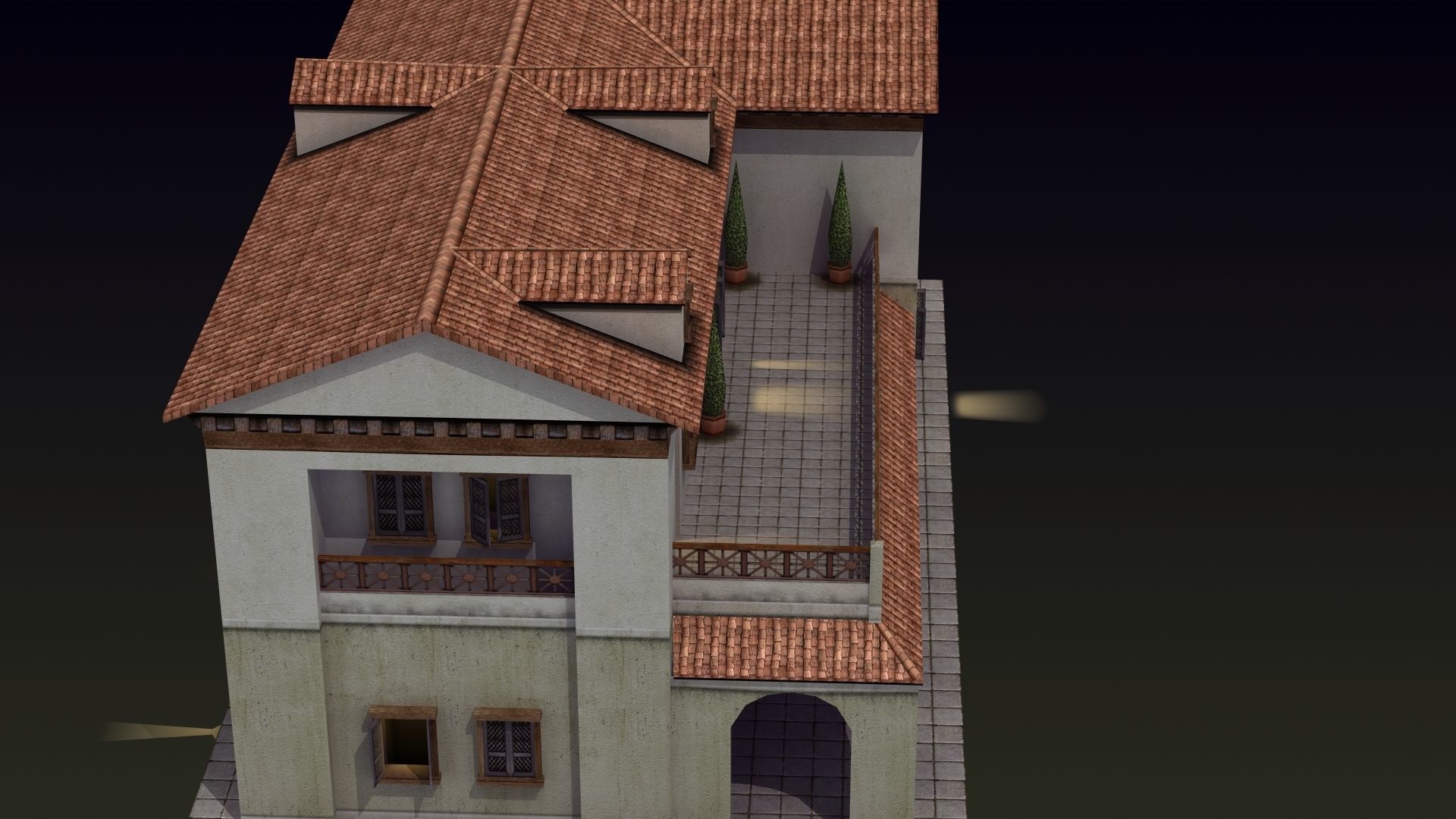 Roman House 3D model_2