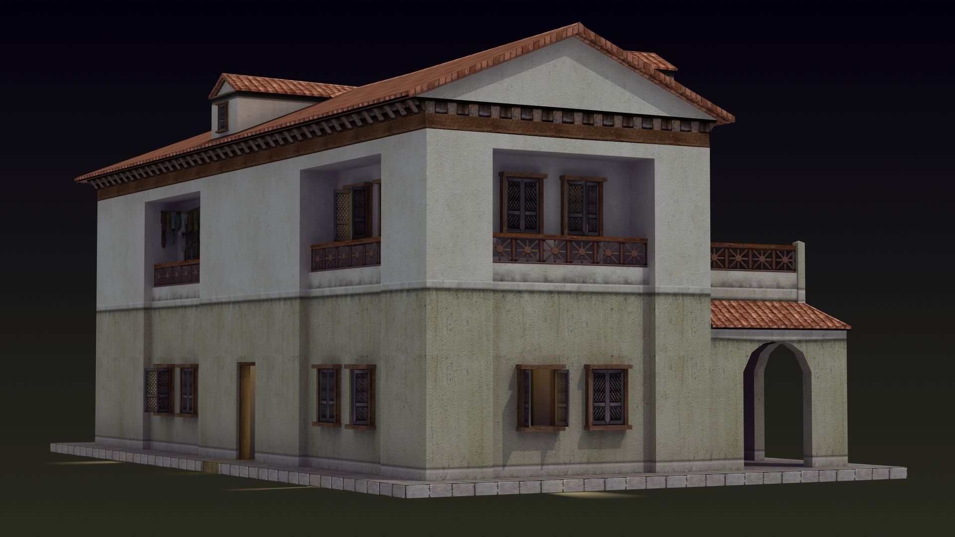 Roman House 3D model_12