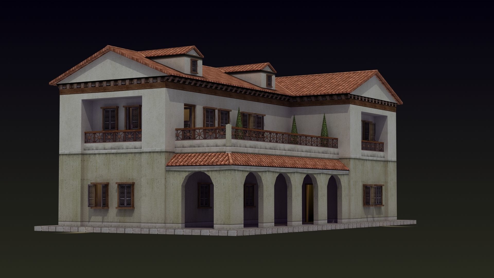 Roman House 3D model_6
