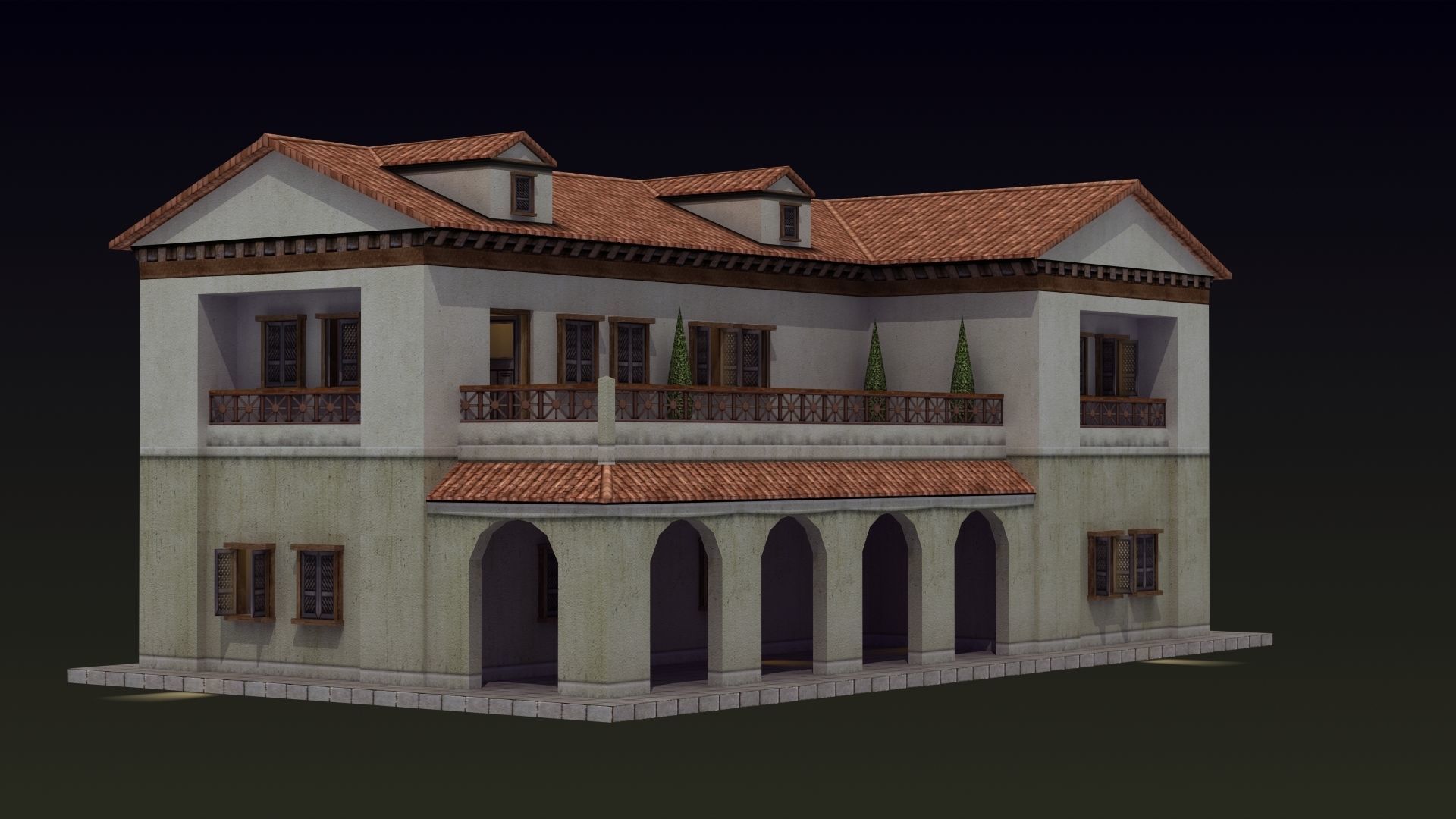 Roman House 3D model_16