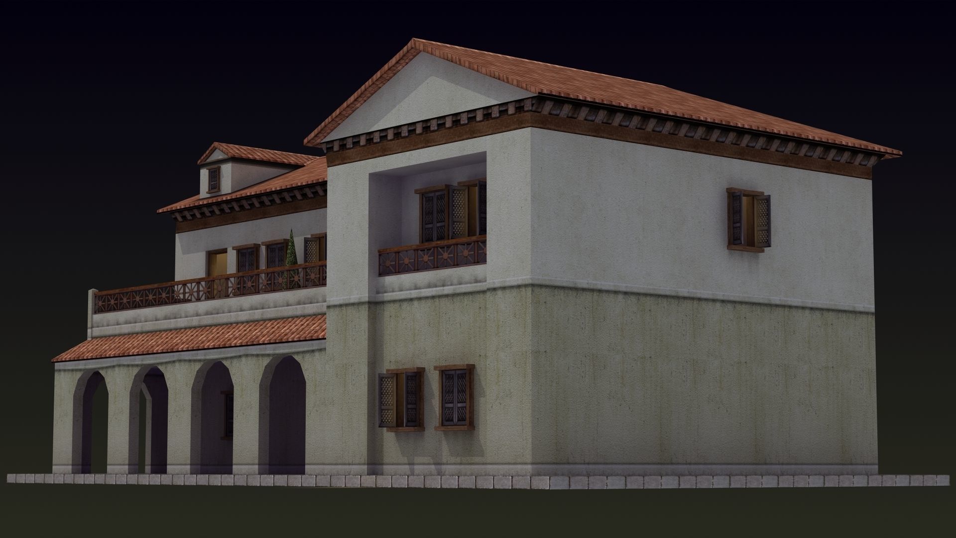 Roman House 3D model_4