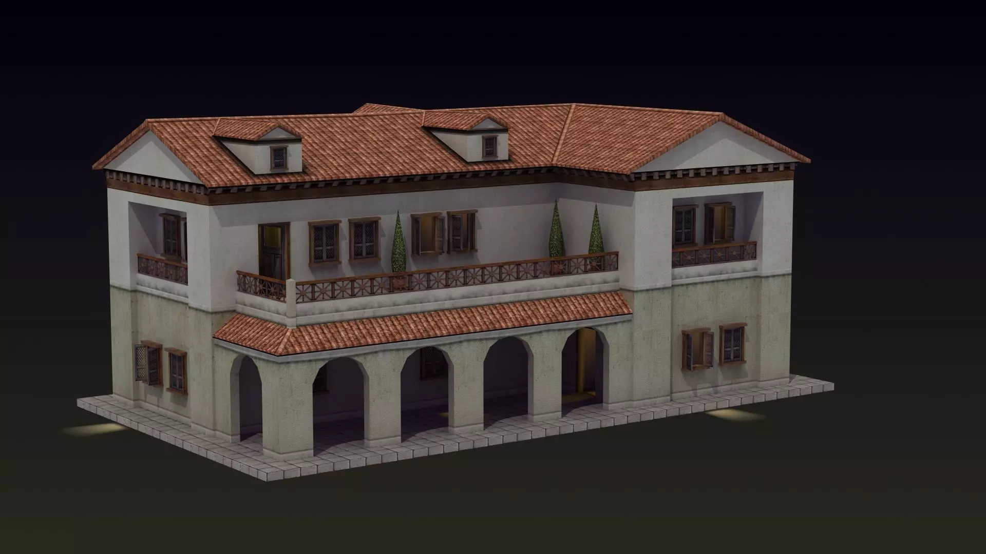 Roman House 3D model_0