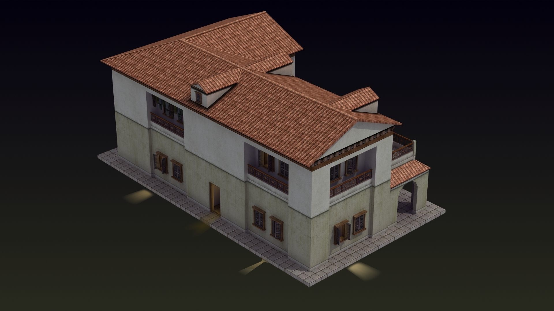 Roman House 3D model_1