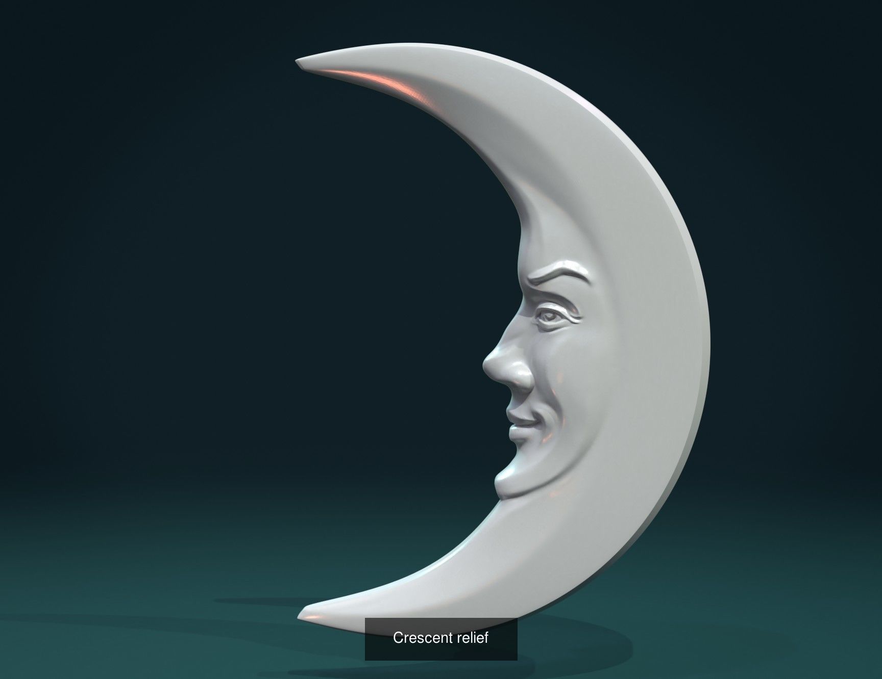 Sun and Crescent 3D Model Collection_3