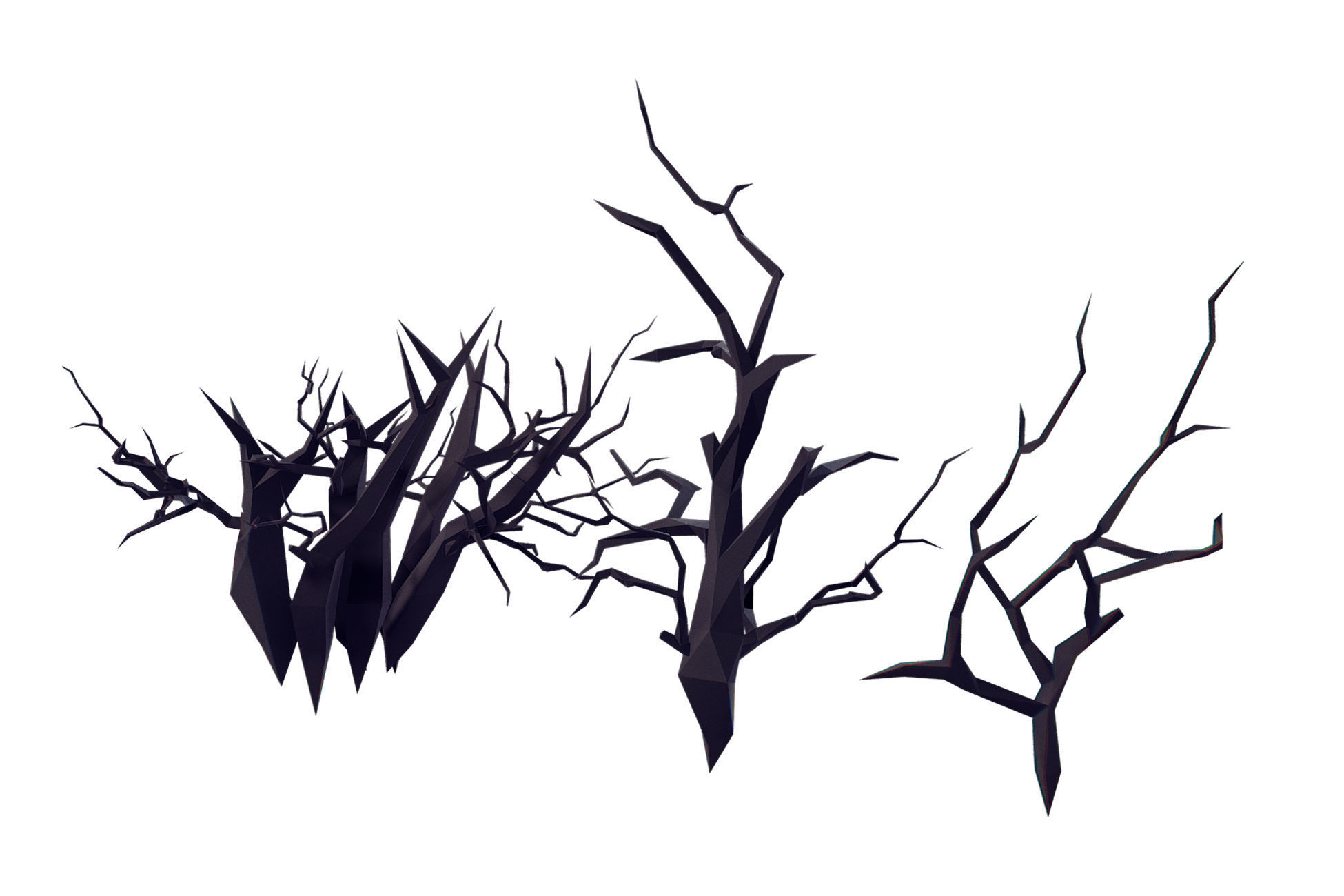 Halloween Set - Faceted Style Low-poly 3D model_6