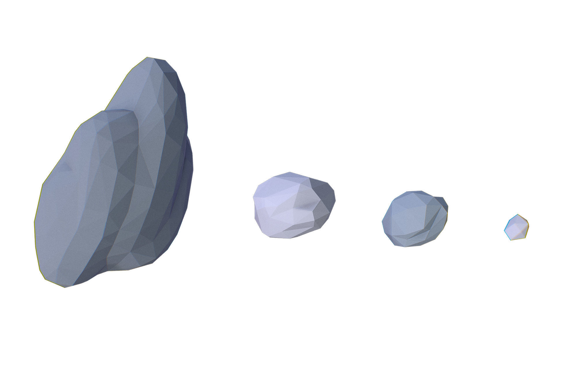 Halloween Set - Faceted Style Low-poly 3D model_7