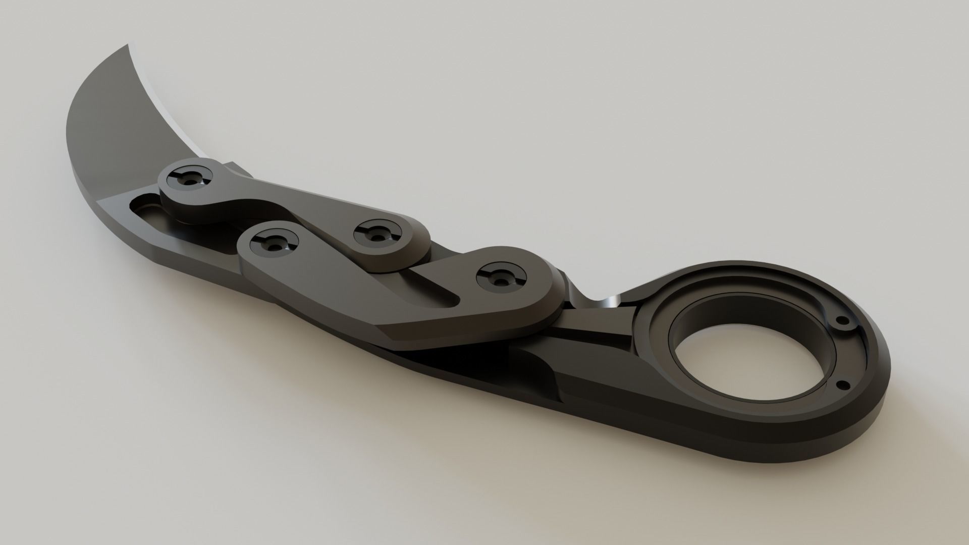 Morphing Karambit 3D model_4