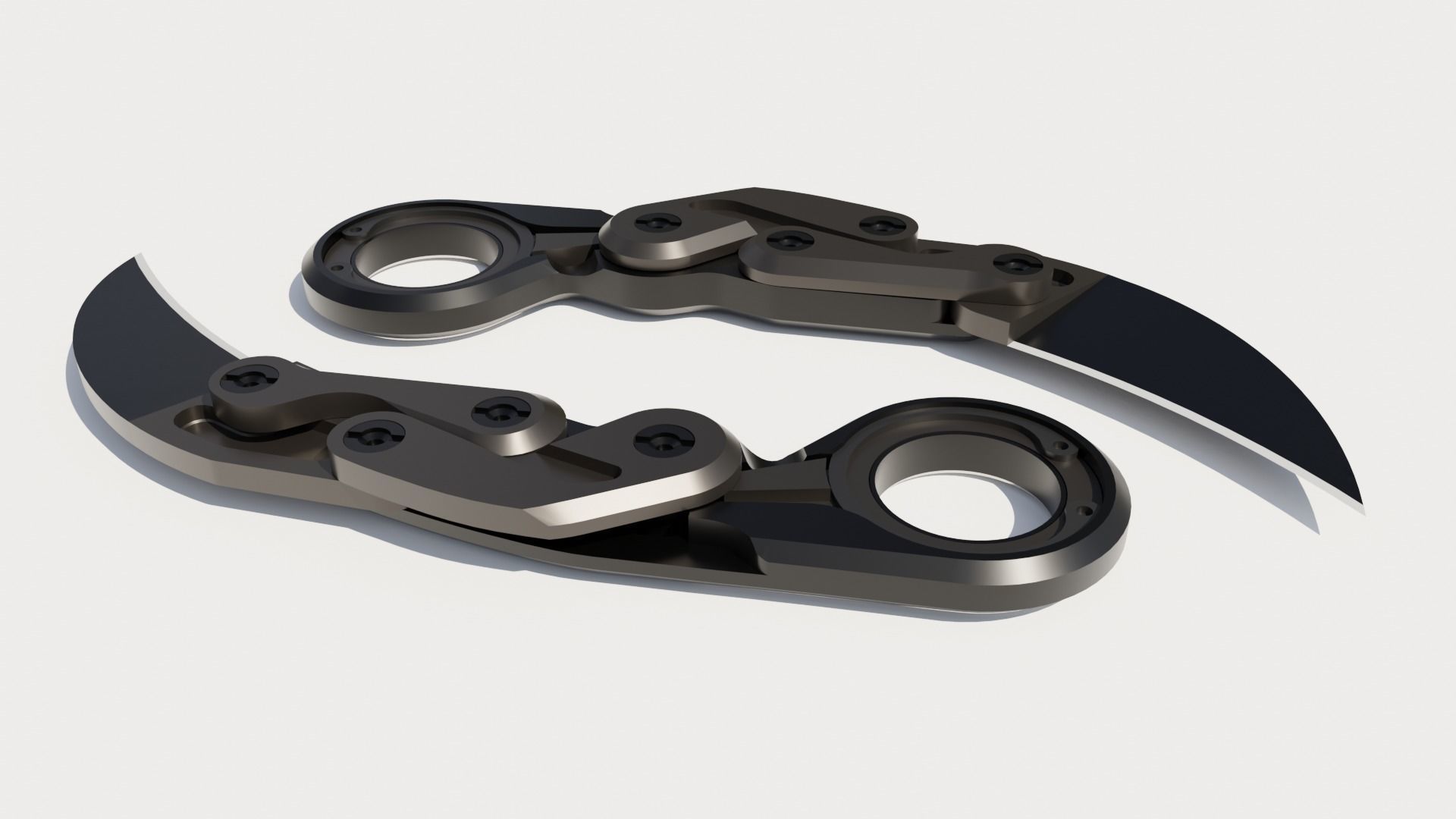 Morphing Karambit 3D model_11