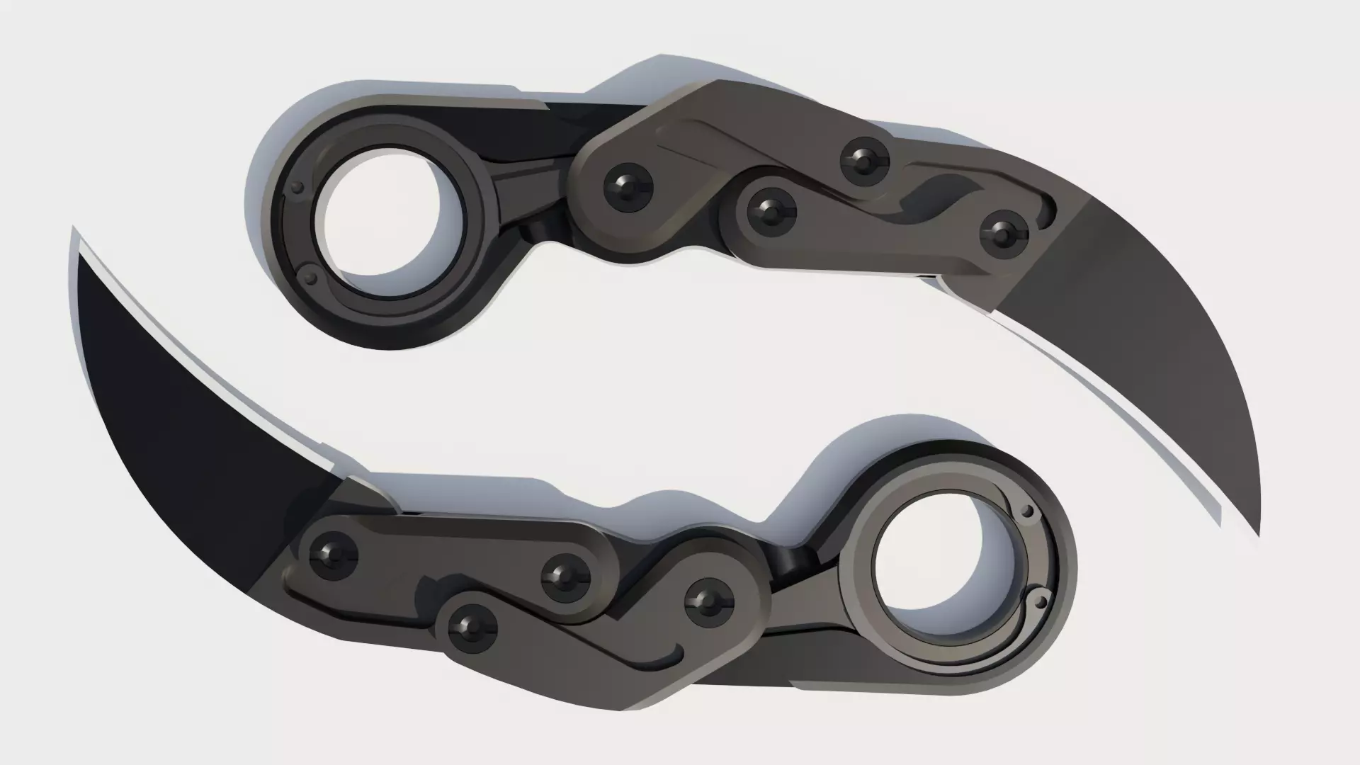 Morphing Karambit 3D model_0